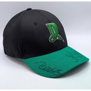 Dayton Dragons Autographed Signed Strap Back Cap Hat GEM Mascot Black Green MiLB